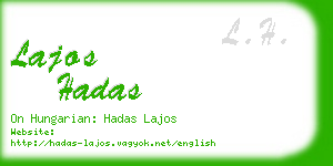 lajos hadas business card